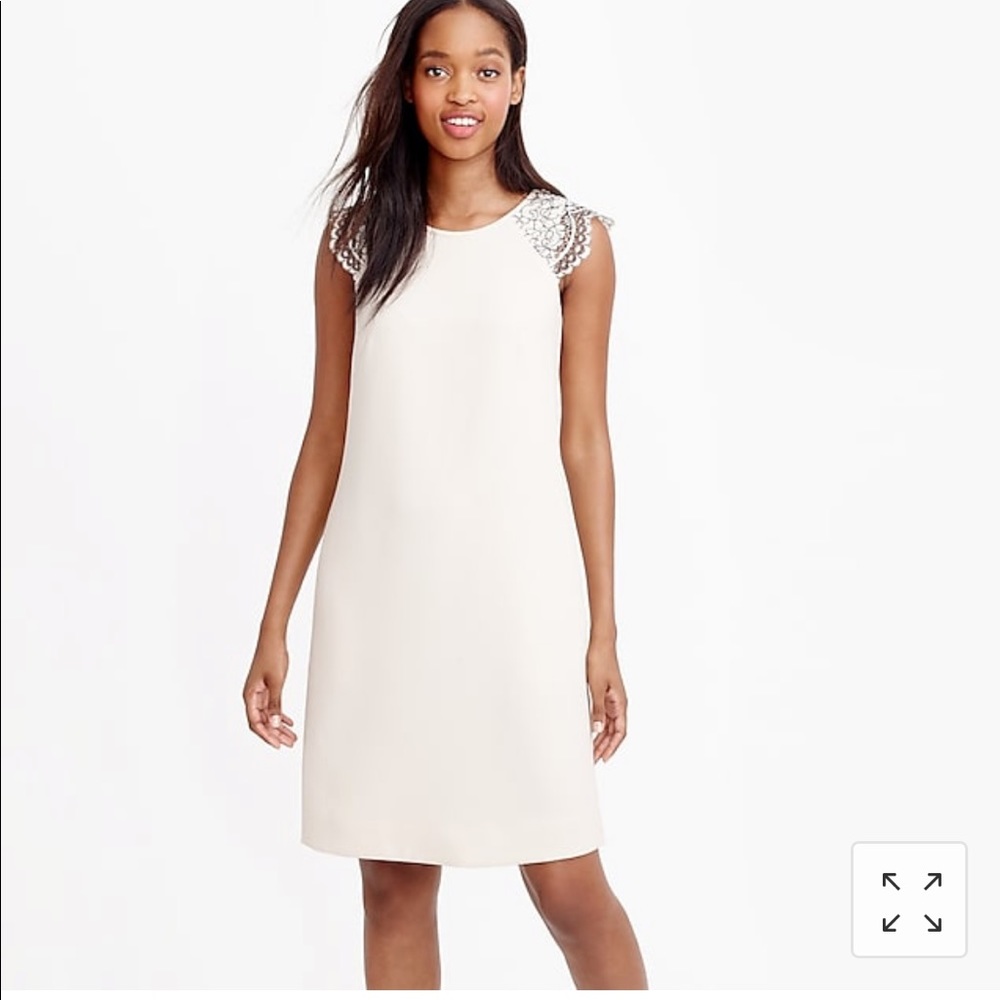 J. Crew Edged Lace Cap Sleeve Dress